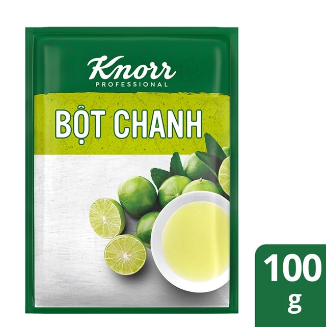 Knorr Bột Chanh 100g - Chỉ 1 phút có ngay lượng nước cốt chanh tương đương 2kg chanh tươi với Bột Chanh Knorr
